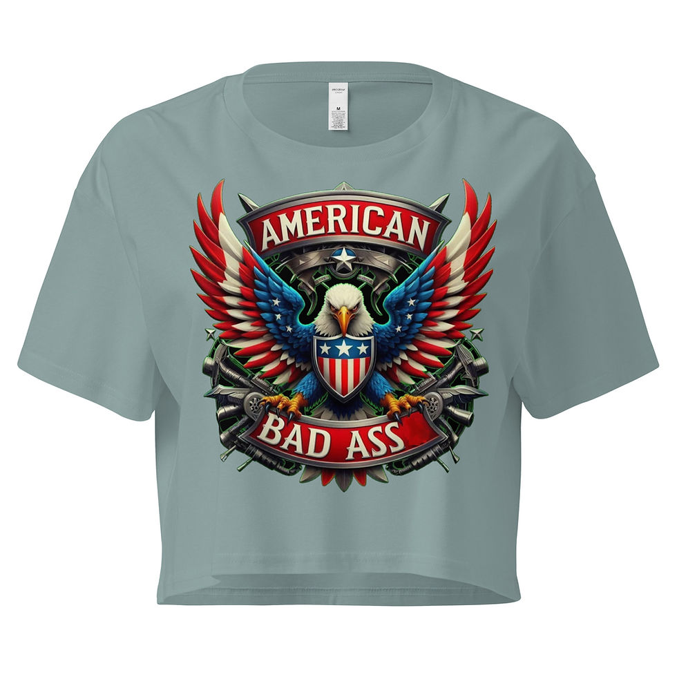 Thumbnail: American Badass Eagle Women’s crop top
