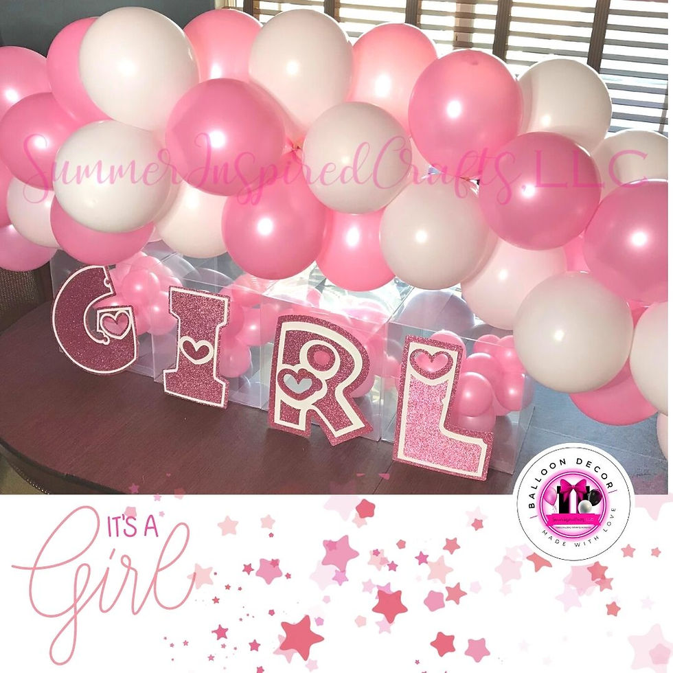 Thumbnail: SummerStack Jumbo Blocks & Garland Package Baby Bridal Shower Bday Event Decor