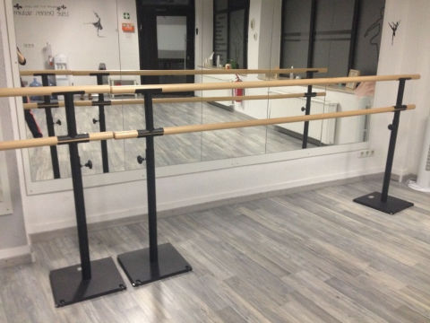 Thumbnail: Freestanding ballet barre, double, 2.5 m, code 113-2M