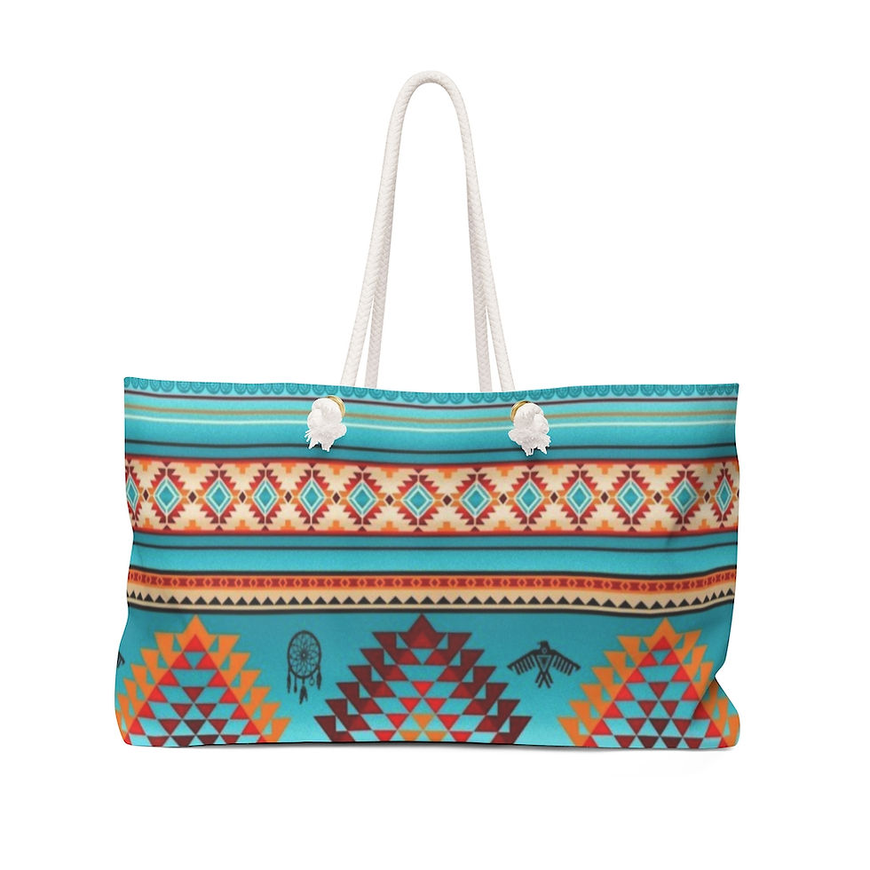 Weekender Tote Bag. Southwest pattern