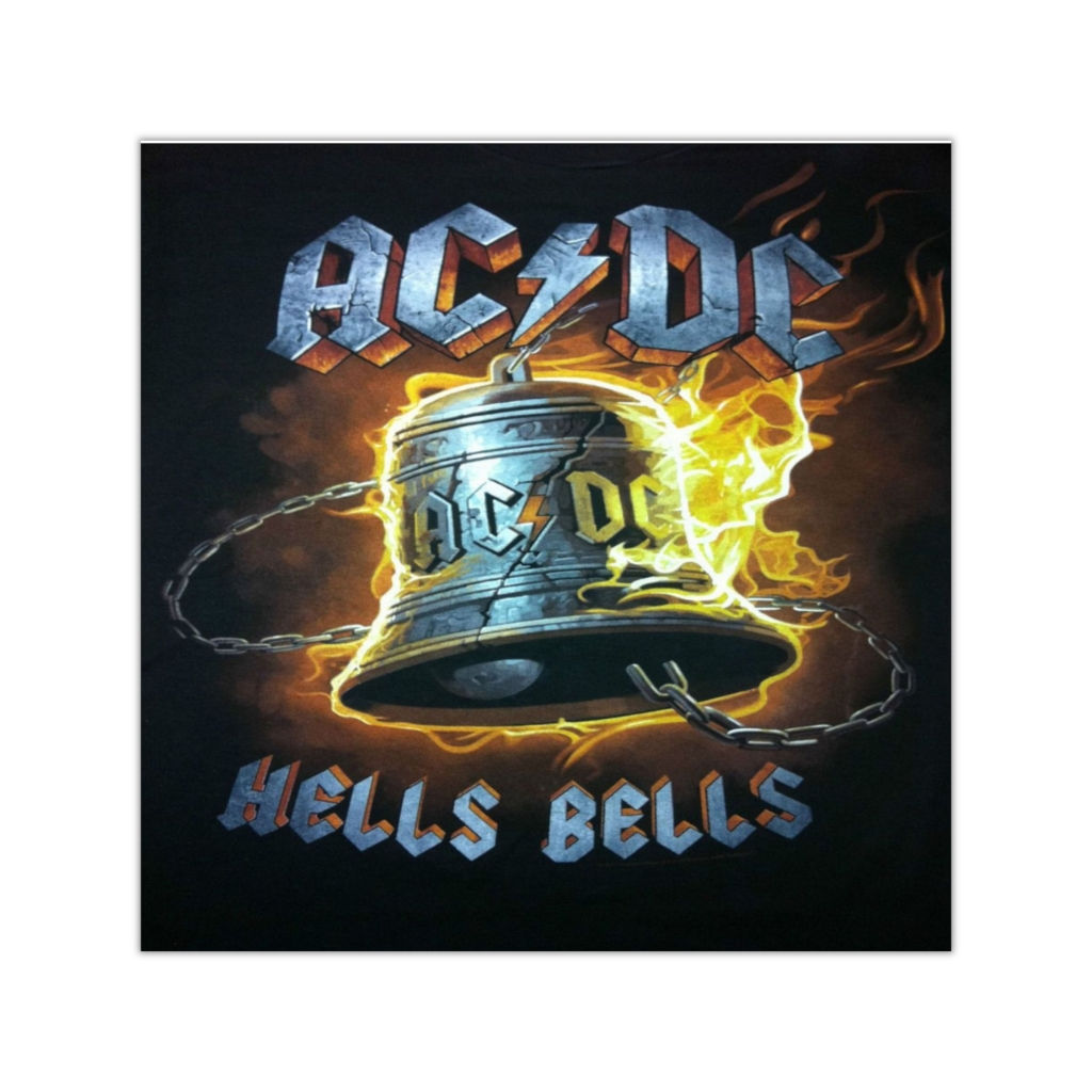 Square Vinyl Stickers. AC DC. Hells Bells
