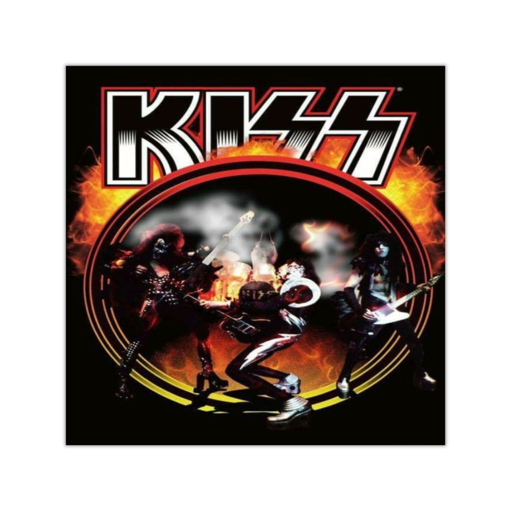 Square Vinyl Stickers. Kiss
