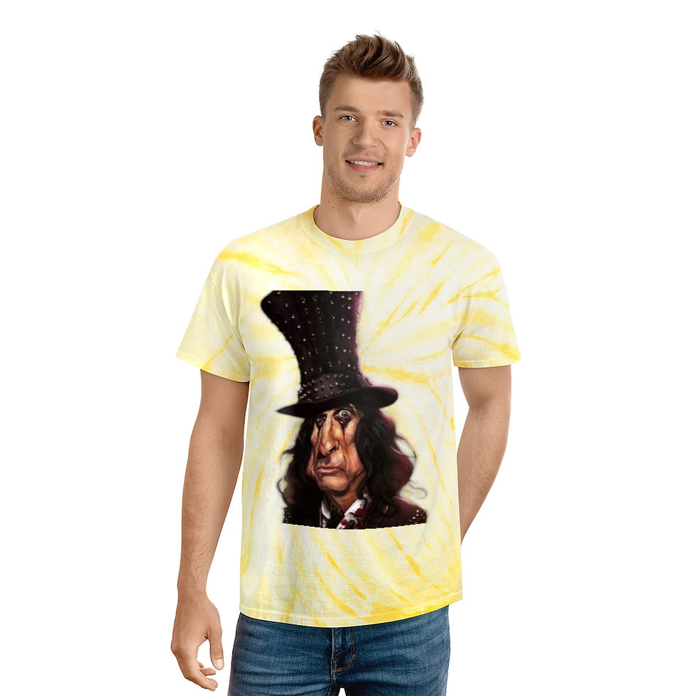 Thumbnail: Tie-Dye Tee, Alice Cooper Caricature 