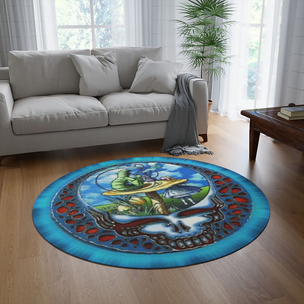 Thumbnail: Round Rug. Grateful Dead Carpet