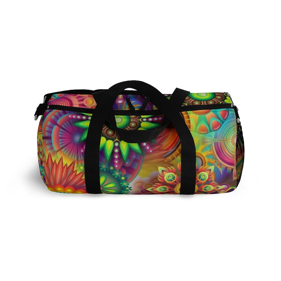 Thumbnail: Duffel Bag Floral Pattern Travel Bag.