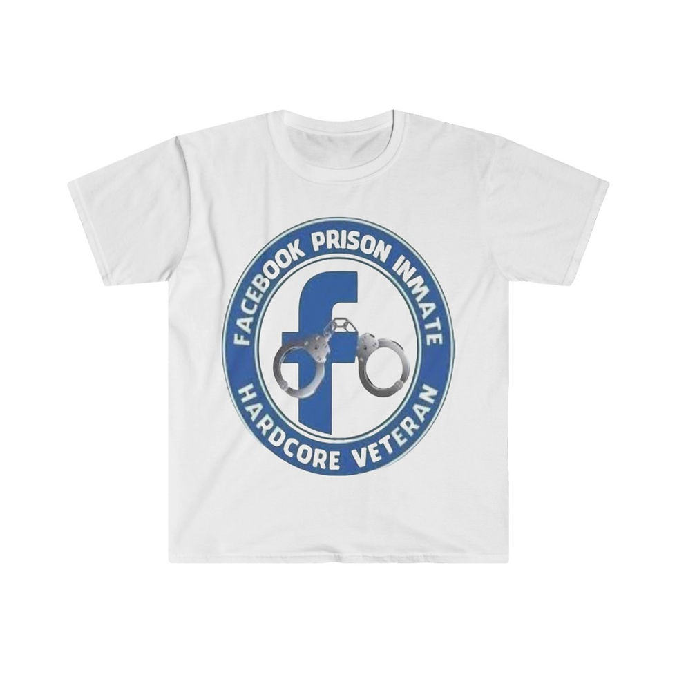 Men's & Women's Cotton T-Shirt. Facebook Prison Inmate. Fun T Shirt