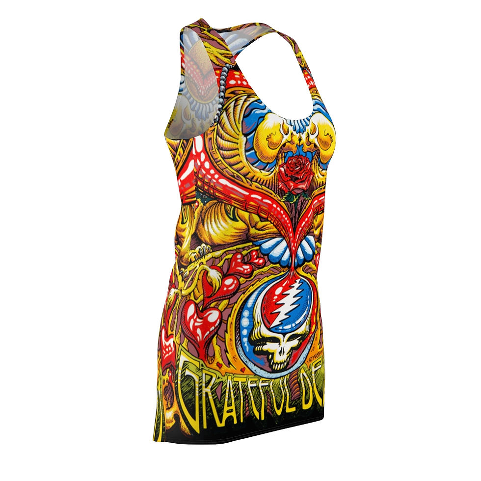 Thumbnail: Women's Cut & Sew Racerback Summer Dress. Grateful Dead