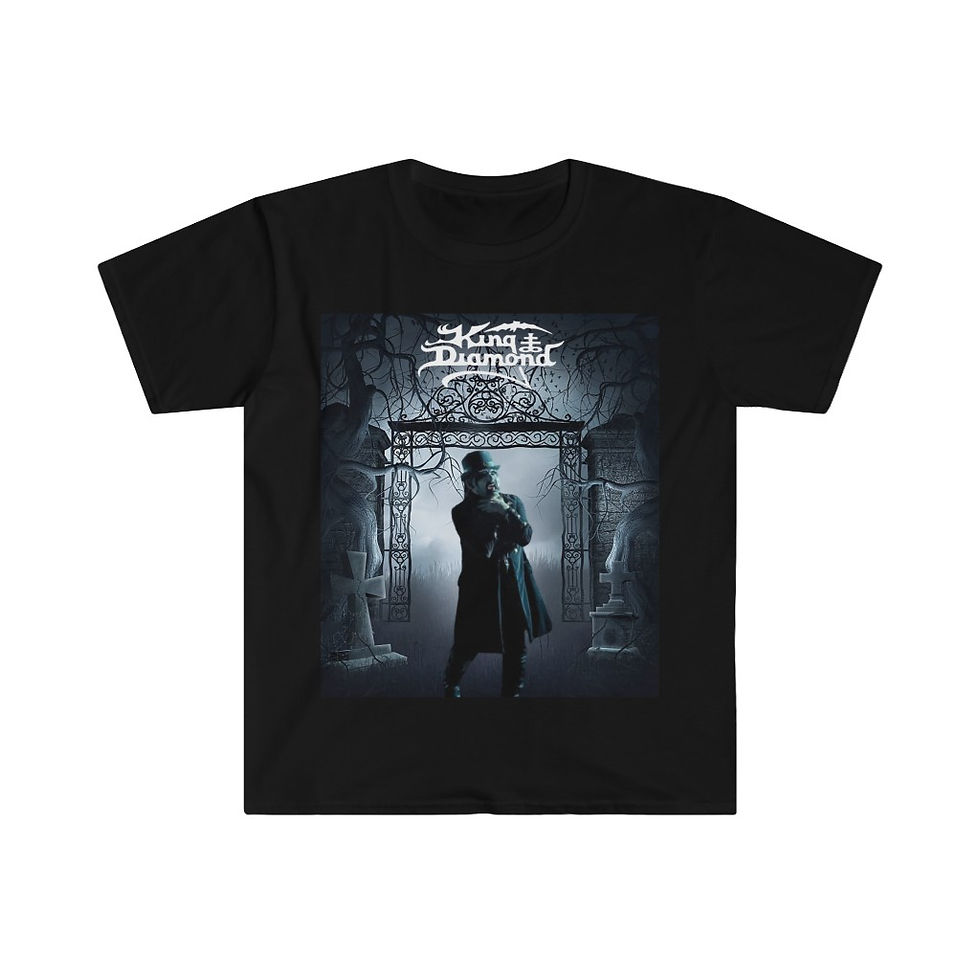 Unisex Soft Cotton T-Shirt. King Diamond. Mercyful Fate