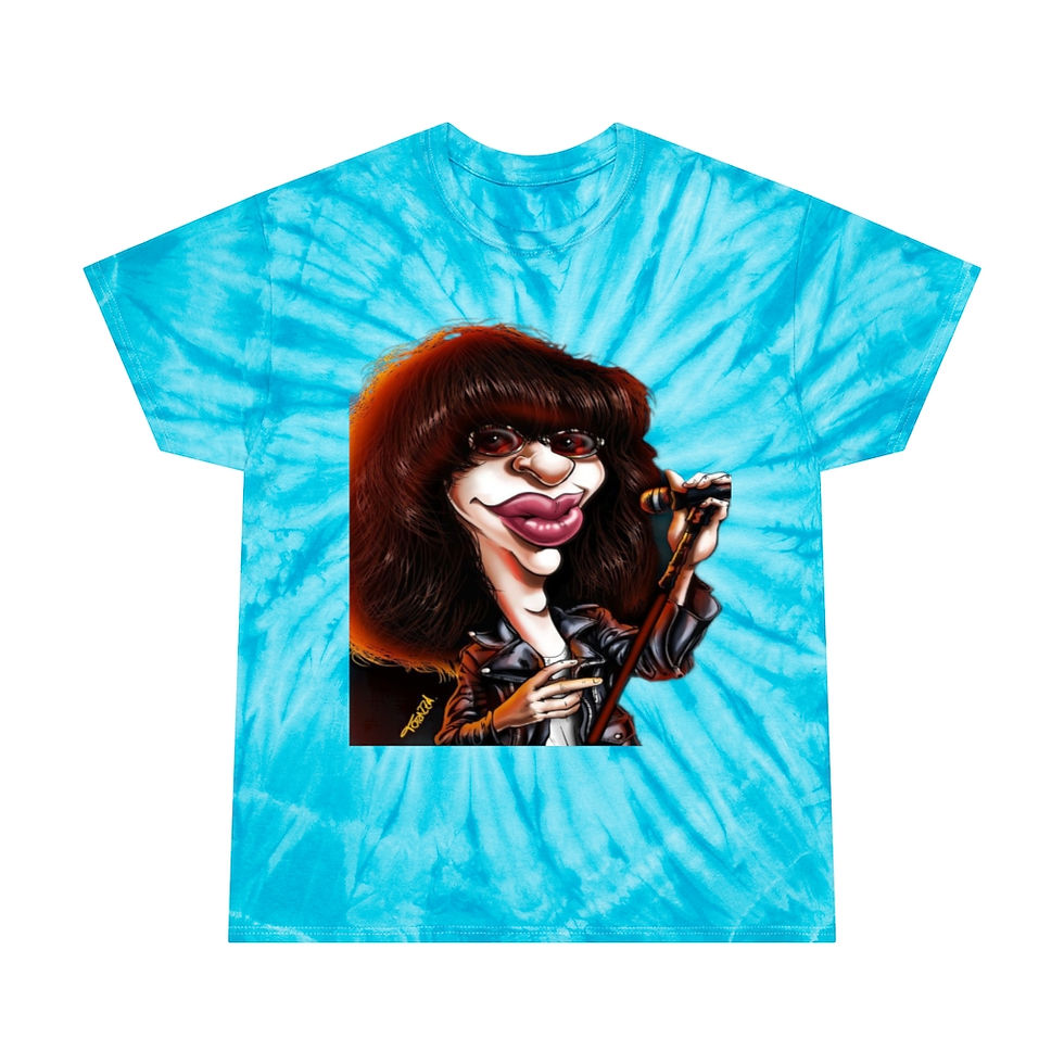Tie-Dye Tee, Joey Ramones Caricature