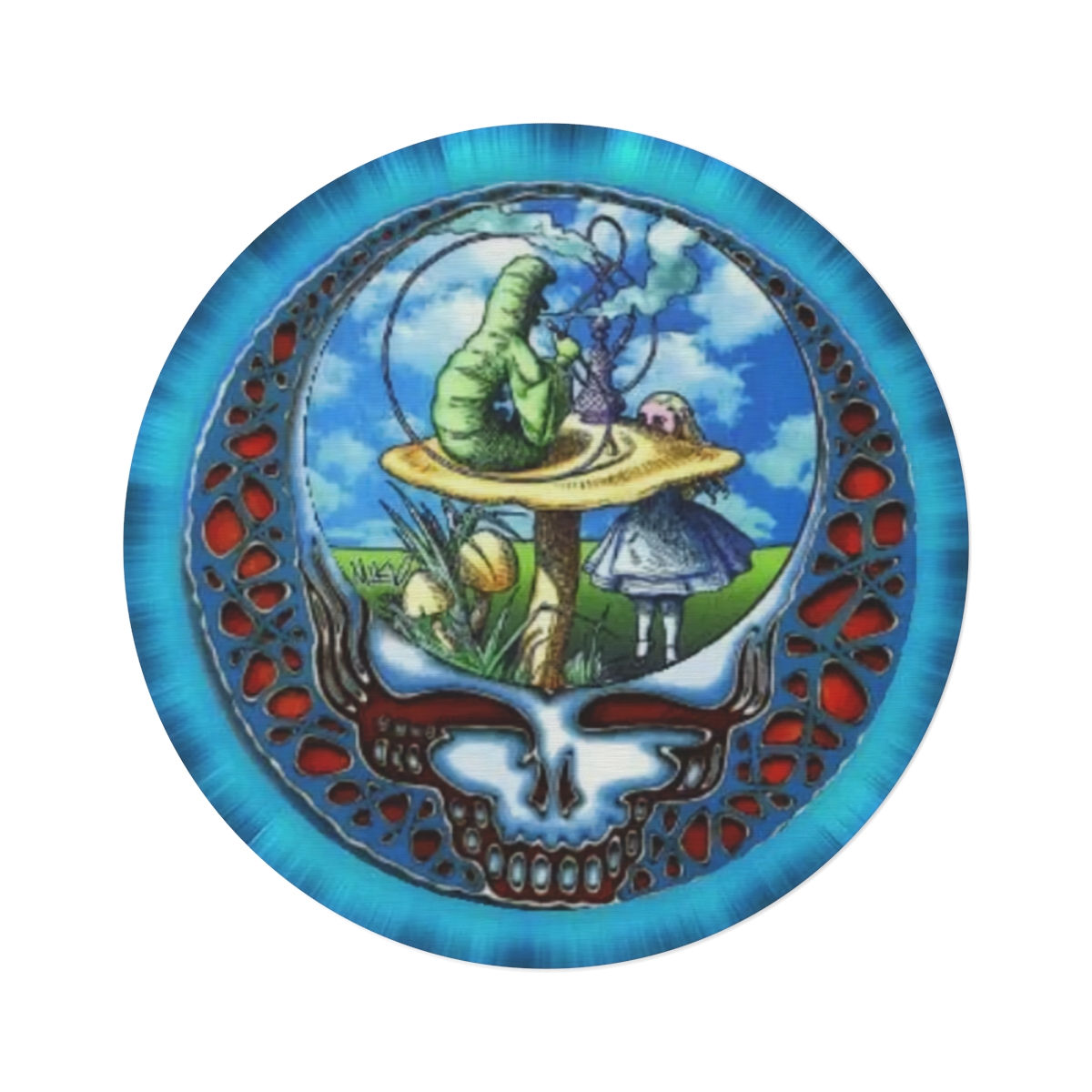 Round Rug. Grateful Dead Carpet