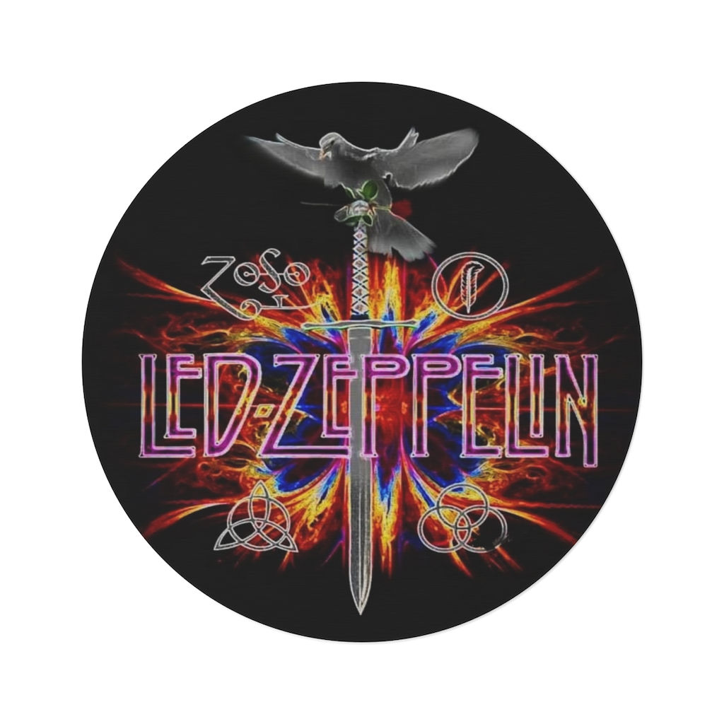 Round Area Rug. Led Zepellin