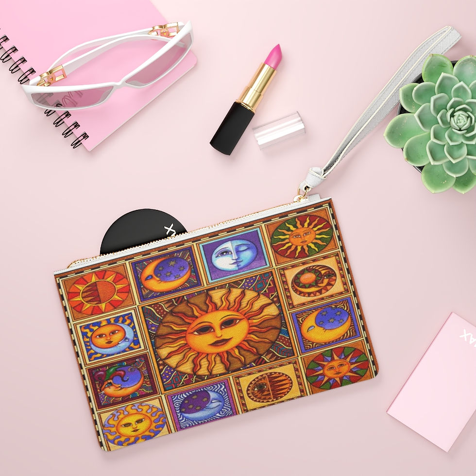 Thumbnail: Clutch Bag Vegan Leather. Sun & Moon