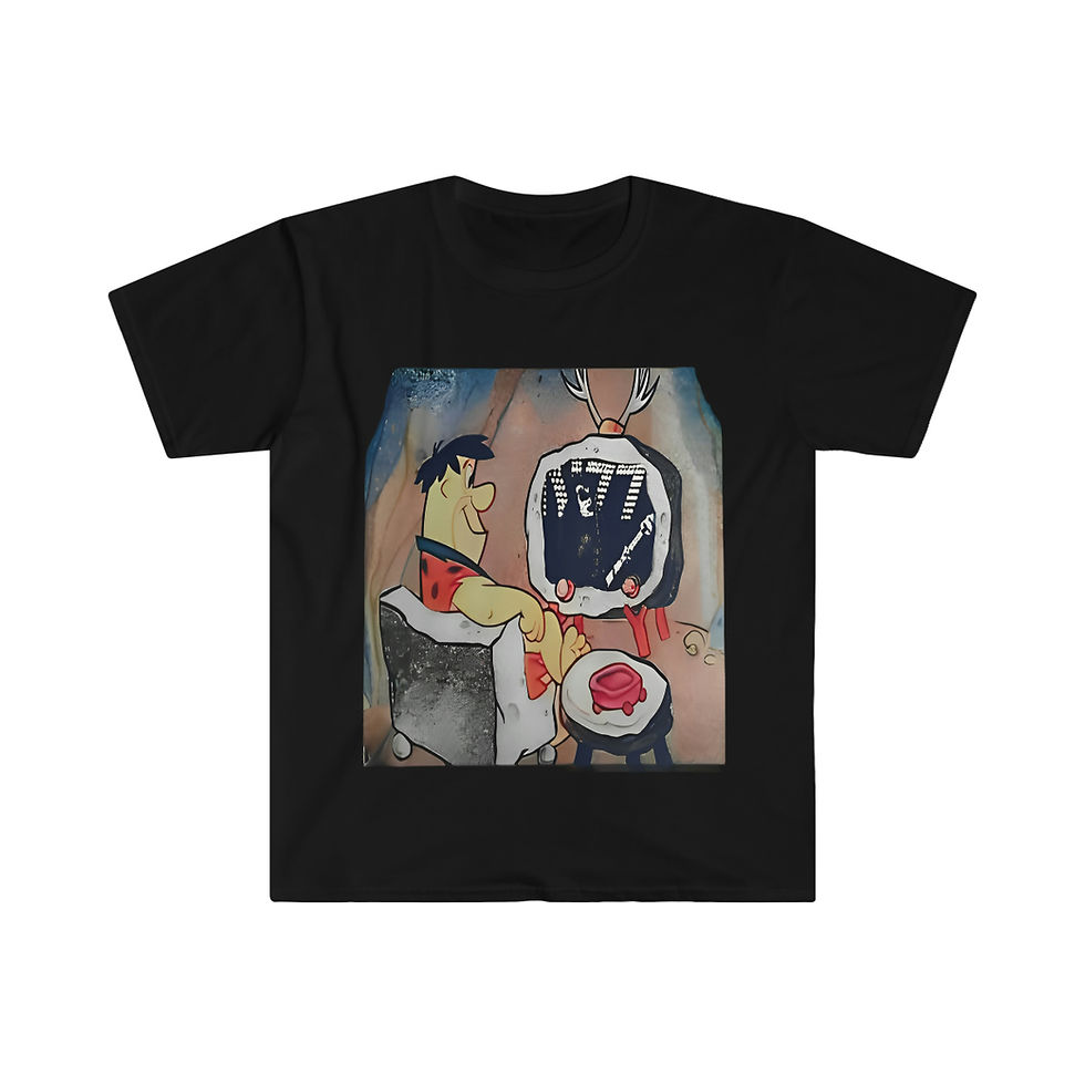 Soft Cotton T-Shirt. Flintstones Kiss