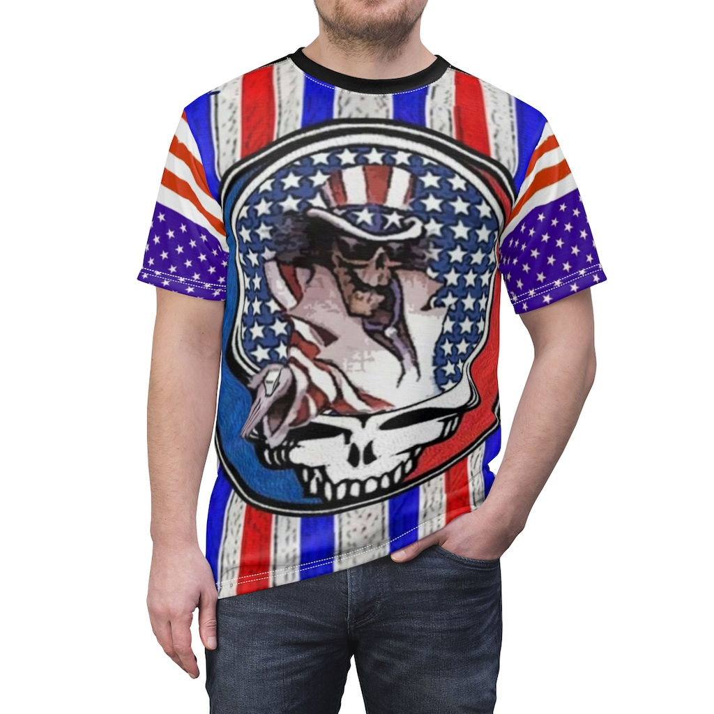All Over Print Grateful Dead T Shirt. Printed Front and Back