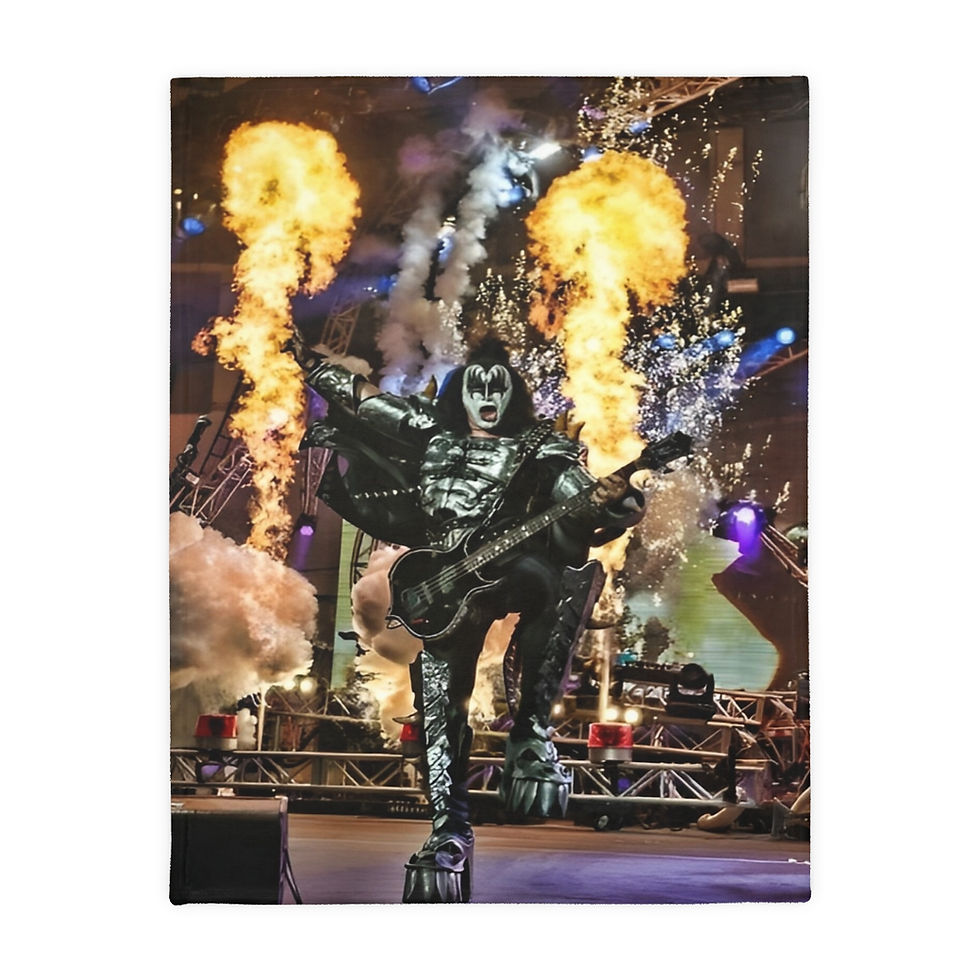 Velveteen Minky Blanket. Kiss.Gene Simmons