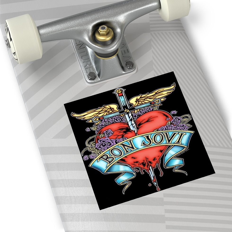 Thumbnail: Square Vinyl Stickers. Bon Jovi