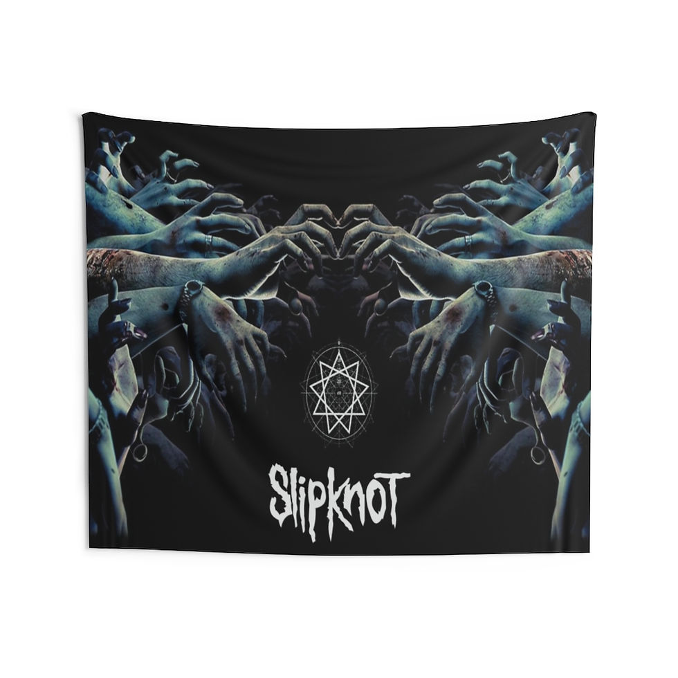 Indoor Wall Tapestry.. Wall décor fabric poster Slipknot