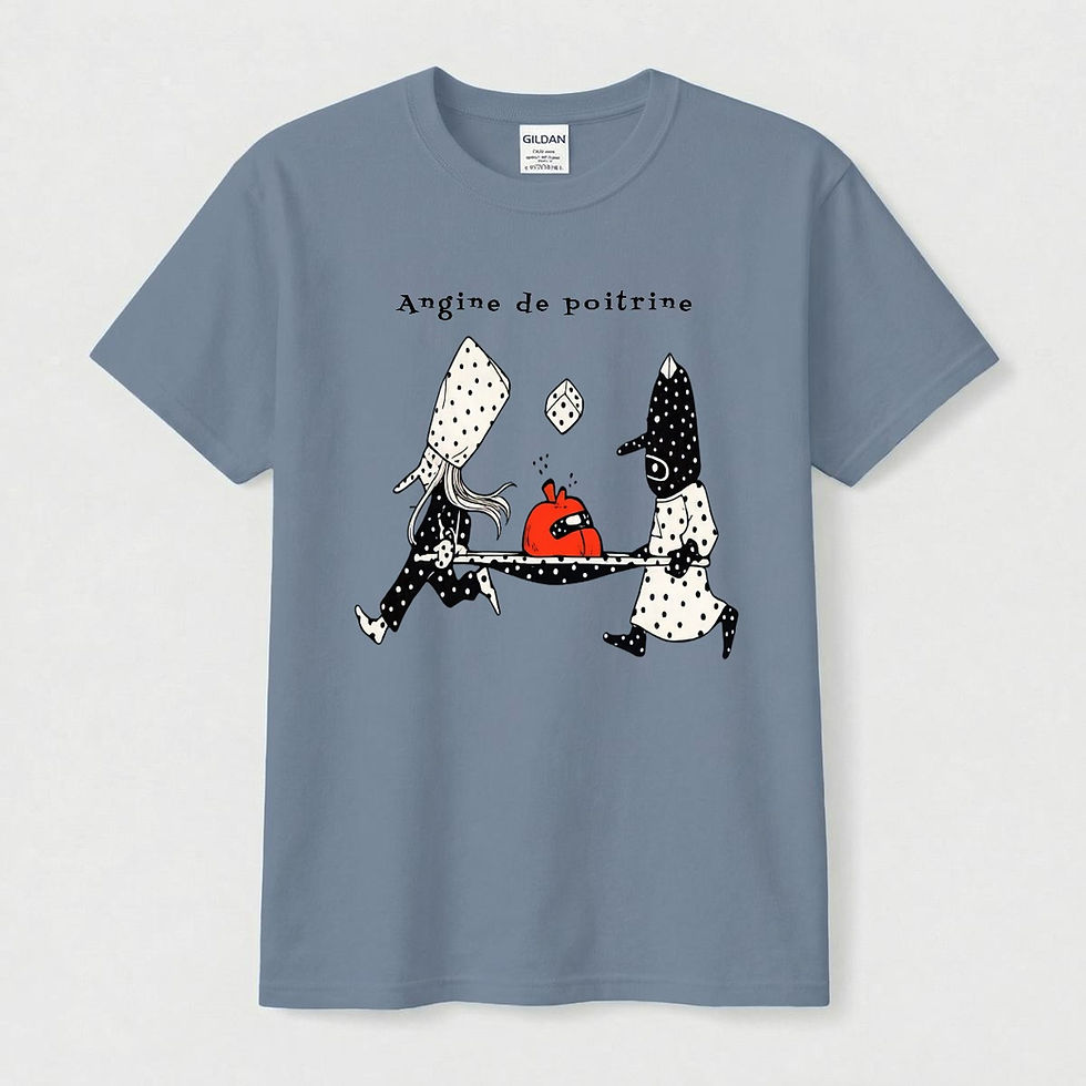 Thumbnail: Men's T-Shirt Gildan 5000 Shirt. Angine de poitrine