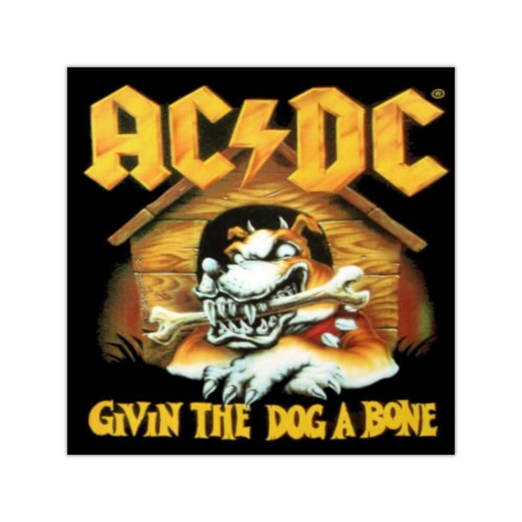 Square Vinyl Stickers. AC DC