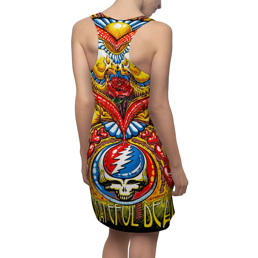 Thumbnail: Women's Cut & Sew Racerback Summer Dress. Grateful Dead