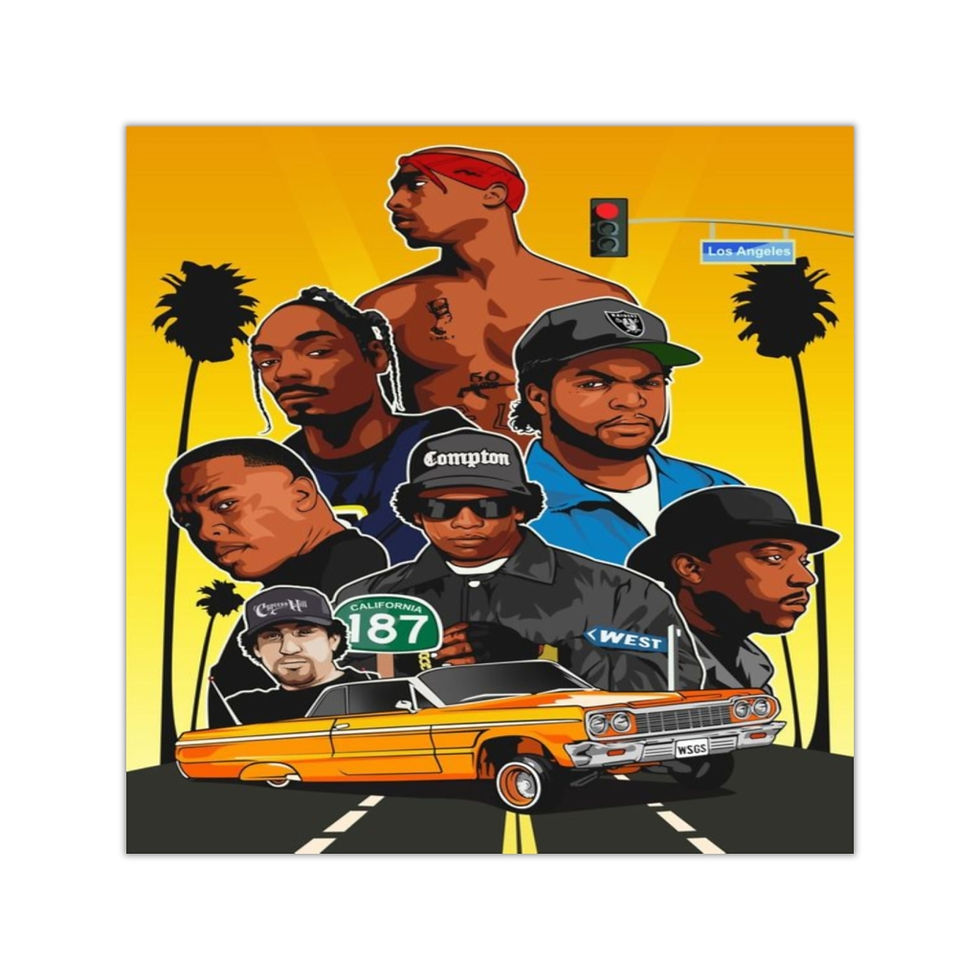 Thumbnail: Square Vinyl Stickers. RAP Legends