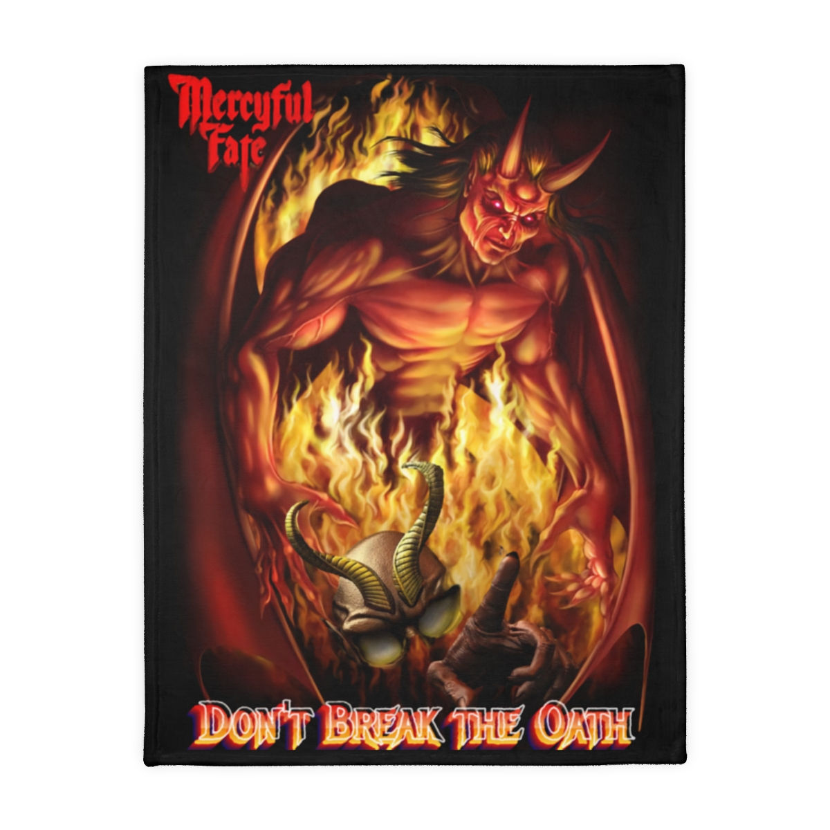 Velveteen Minky Blanket. Mercyful Fate (Two-sided print)