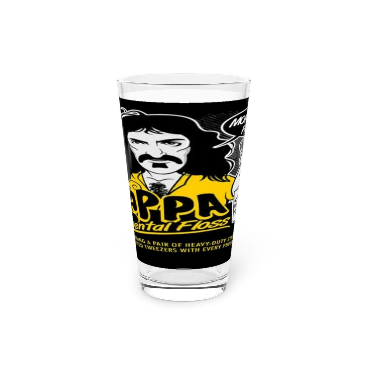 Beer Pint Glass, 16oz. Zappa Dental Floss 