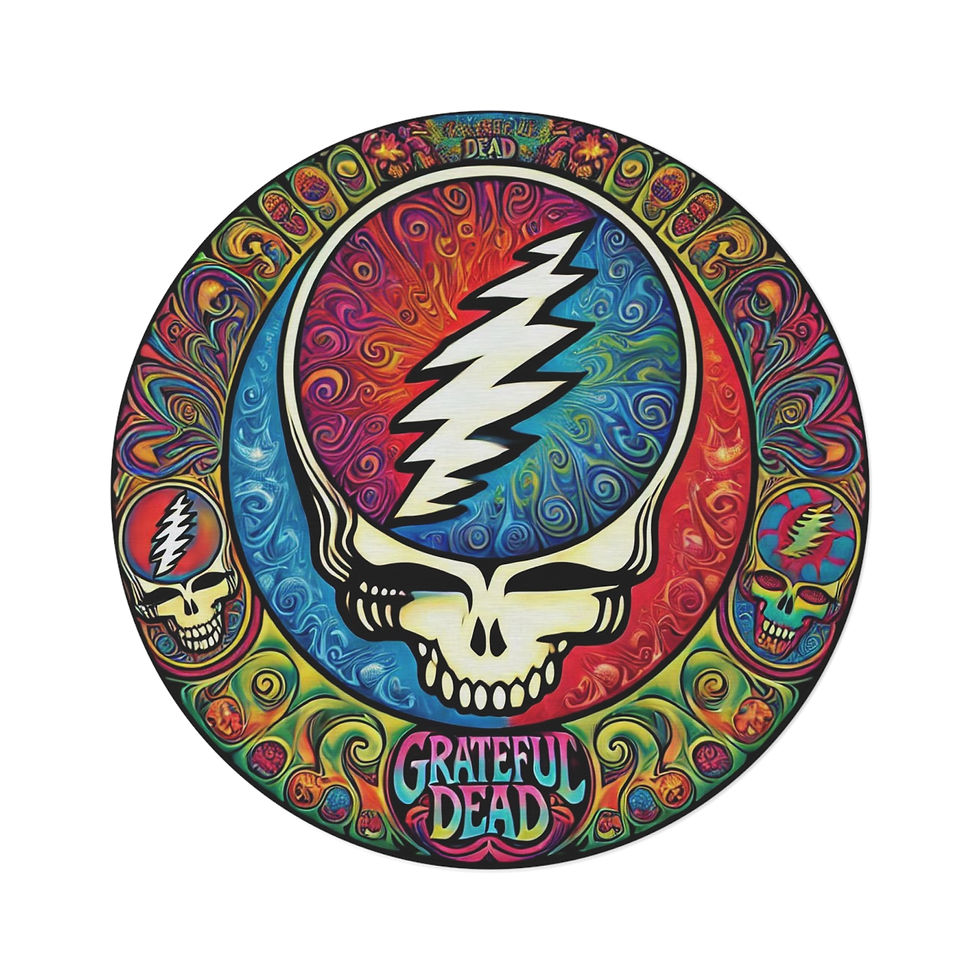 Round Rug Grateful Dead. Colorful Carpet