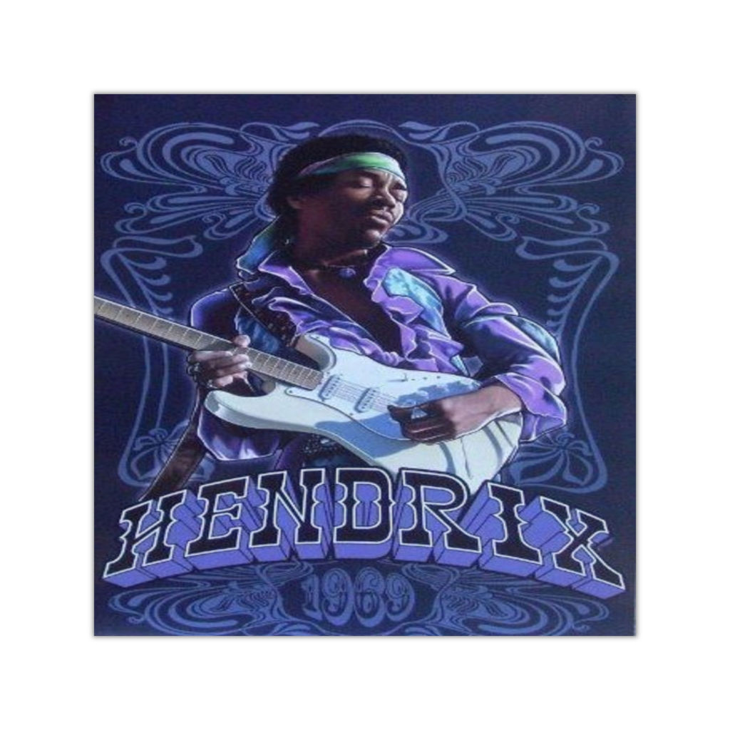 Square Vinyl Stickers. Jimi Hendrix