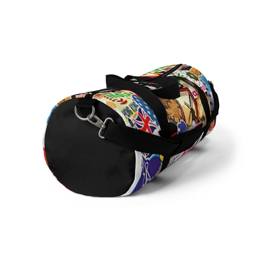 Thumbnail: Duffel Bag Travel The World. Travel Bag Stickers Pattern
