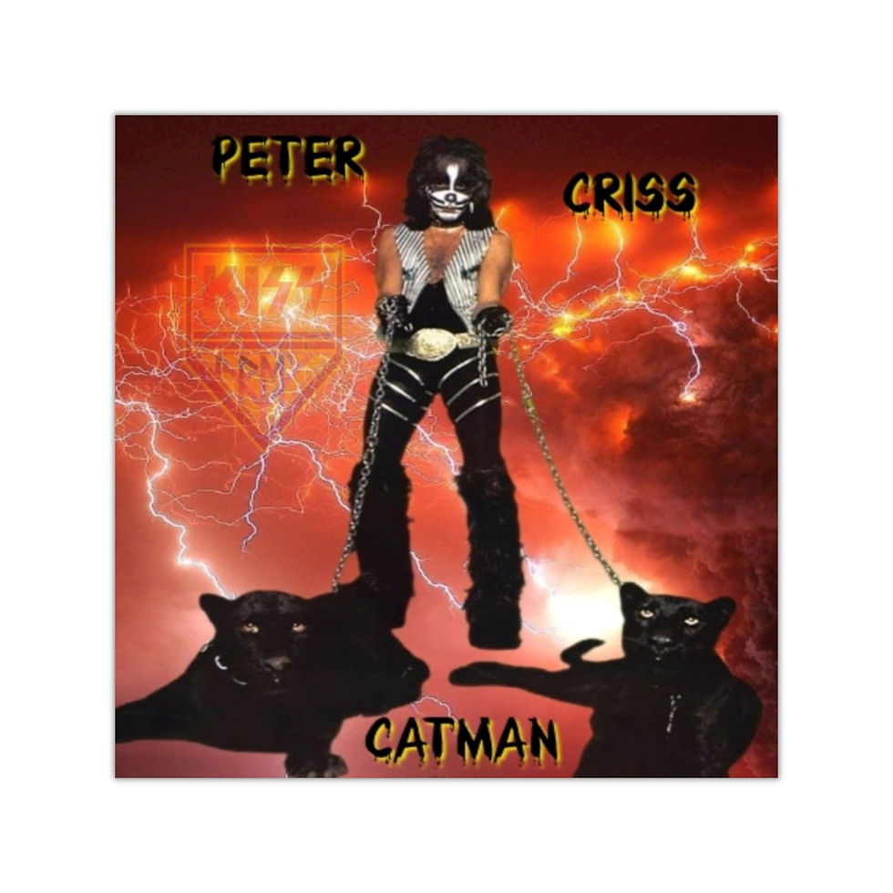 Square Vinyl Stickers. Peter Criss Kiss Rock Band