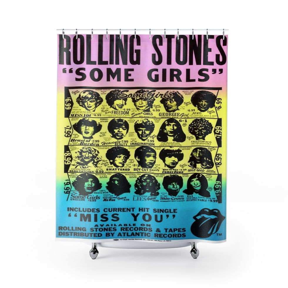 Rolling Stones Printed Shower Curtain. Rock Music