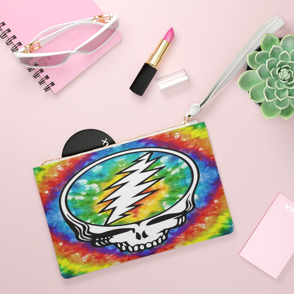 Thumbnail: Clutch Bag Vegan Leather. Steal Your Face, Grateful Dead