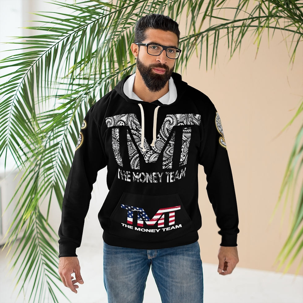 Thumbnail: All Over Print.  Unisex Pullover Hoodie. The Money Team
