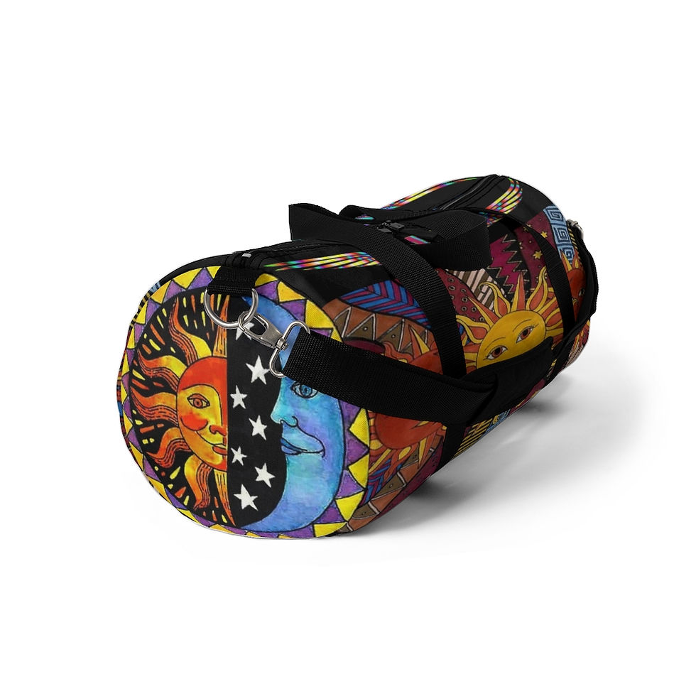 Duffel Bag Celestial Sun & Moon Pattern. Limited Edition