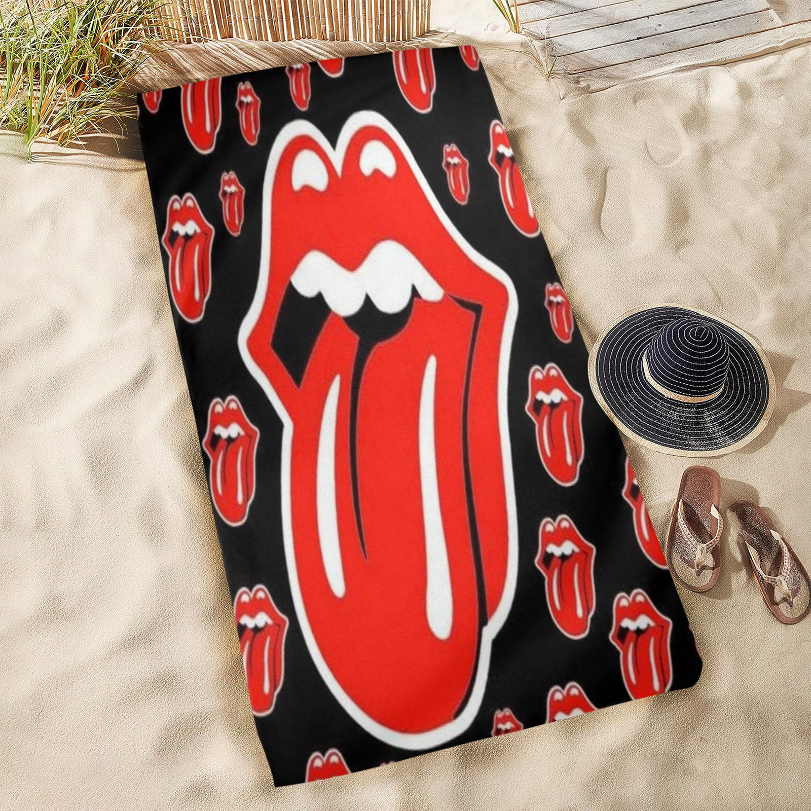 Beach Towel 31"x71"Rolling Stones