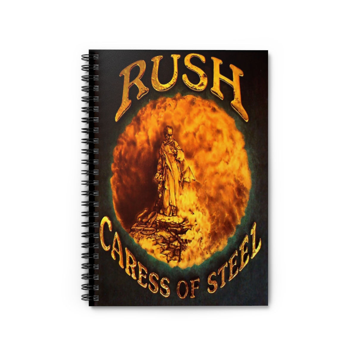 Spiral Notebook - Rush, Caress of steel