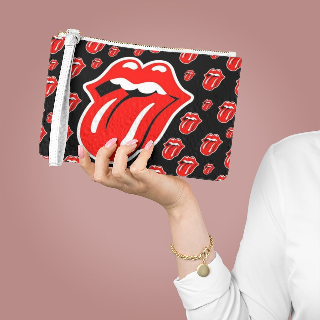Clutch Bag Vegan Leather. Rolling Stones