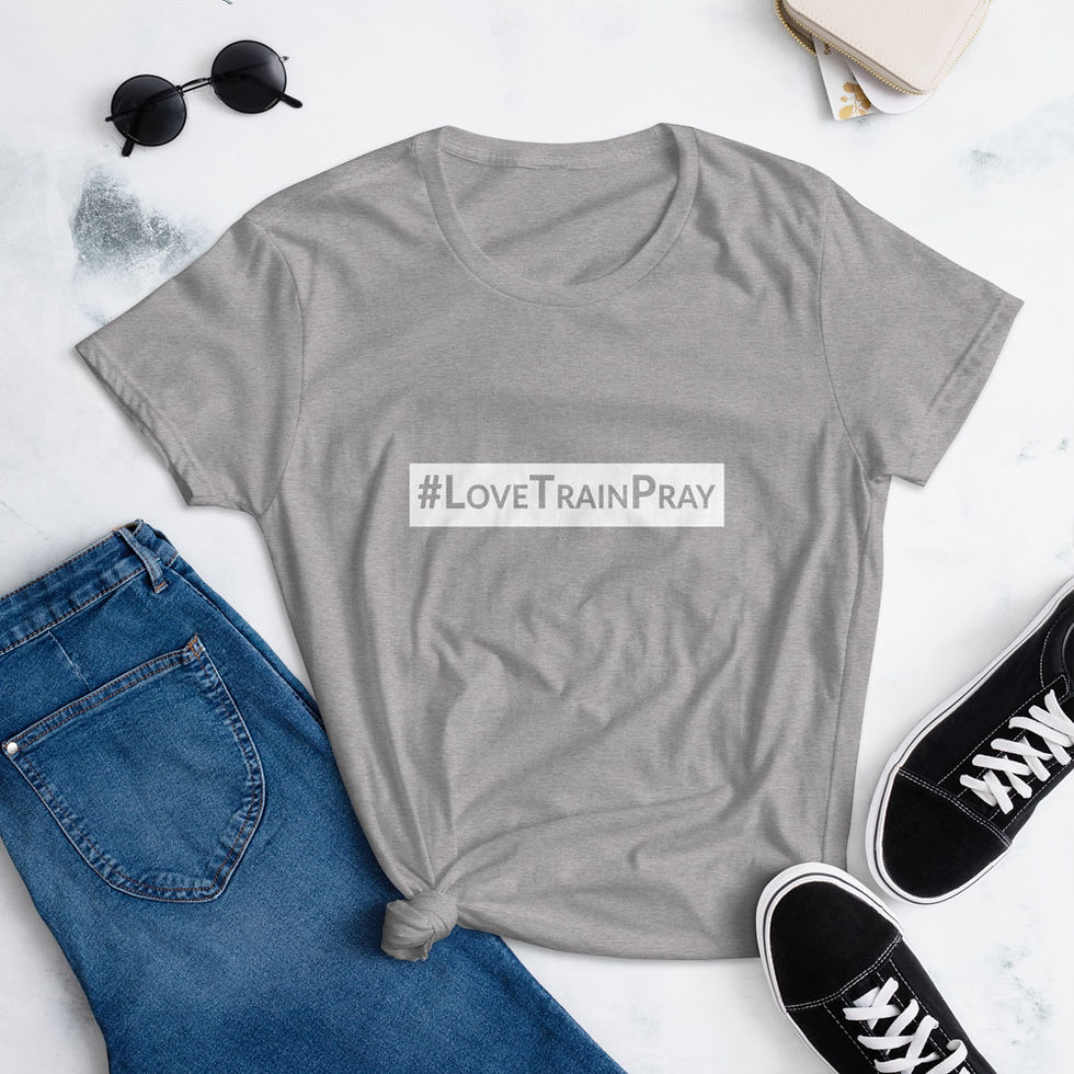 Thumbnail: #LoveTrainPray Women's short sleeve t-shirt