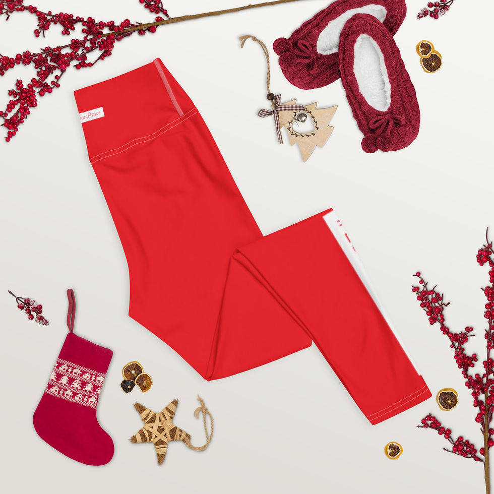 Thumbnail: #LoveTrainPray Yoga Leggings CHRISTMAS EDITION