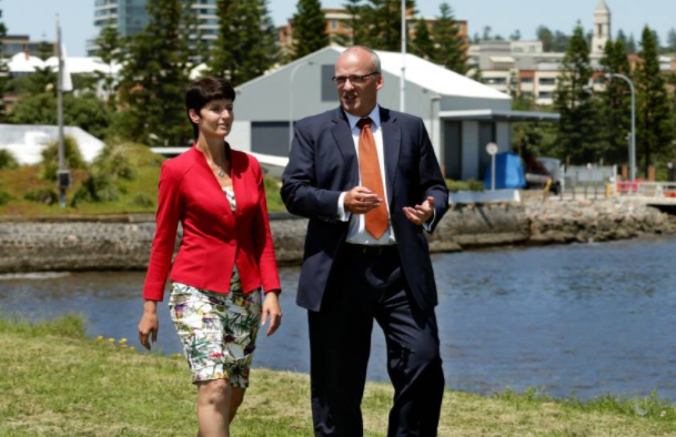 Kate Washington MP and Labor Leader Luke Foley