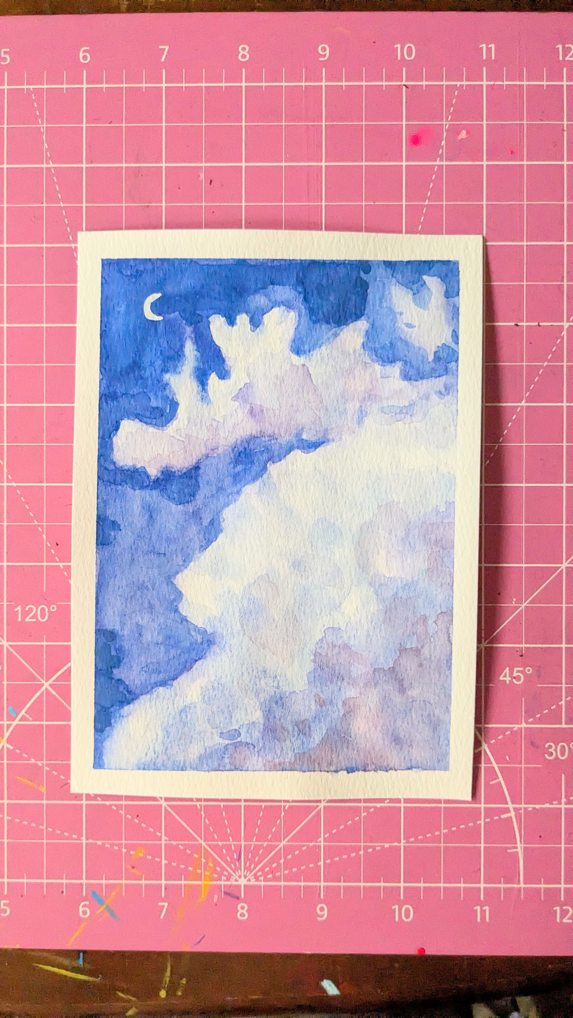 Watercolor "Cloud" Painting| 5in x 7in