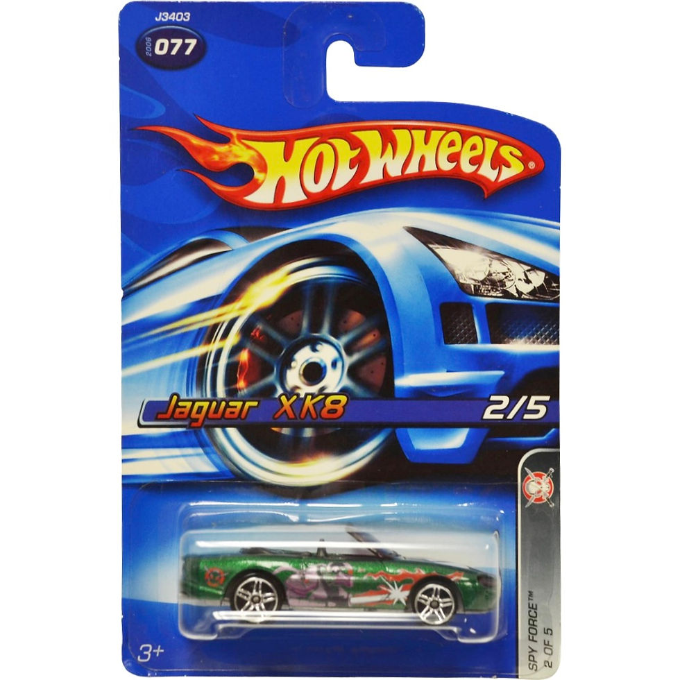 VINTAGE 2005 MATTEL HOT WHEELS SPY FORCE JAGUAR XK8 (GREEN)
