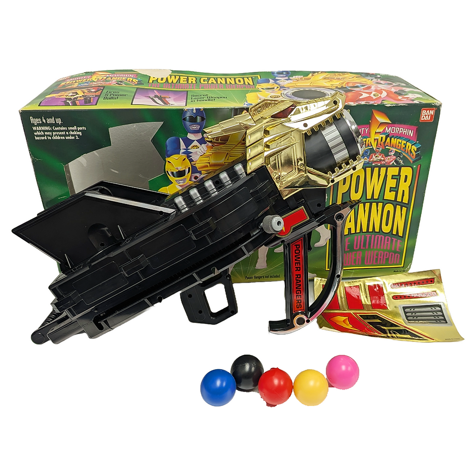 Thumbnail: VINTAGE 1994 BAN DAI MMPR POWER CANNON WEAPON PREOWNED