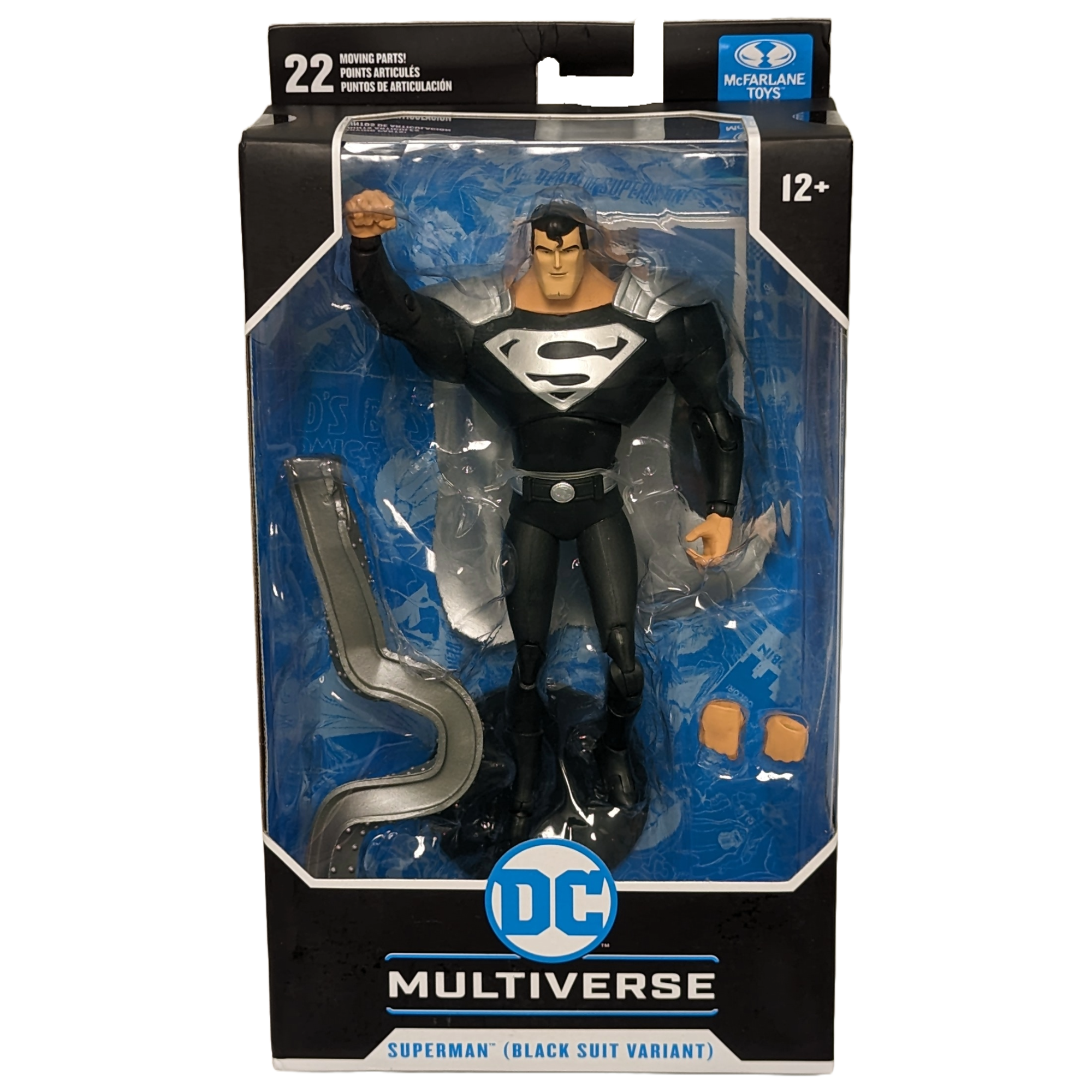 2021 MACFARLANE DC MULTIVERSE ANIMATED SUPERMAN (BLACK SUIT) ACTION FIG