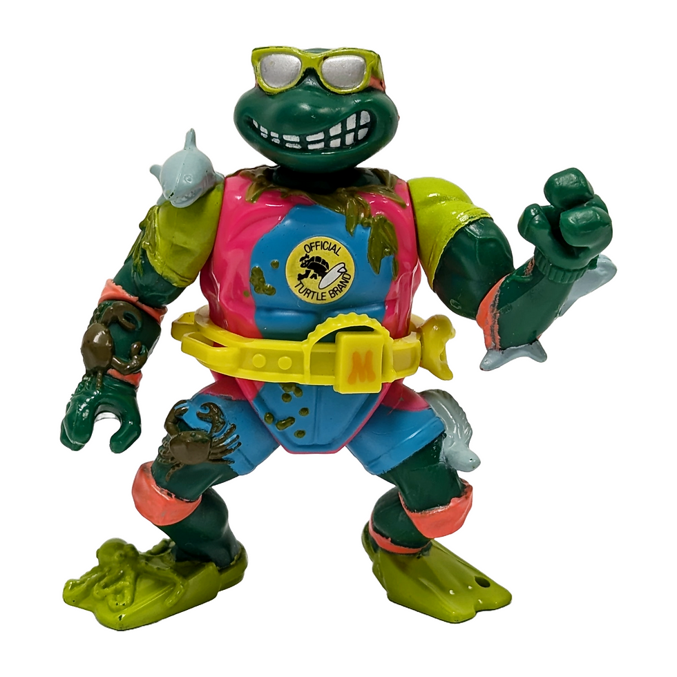 VINTAGE 1990 PLAYMATES TMNT SEWER SURFER MICHELANGELO LOOSE INCOMPLETE