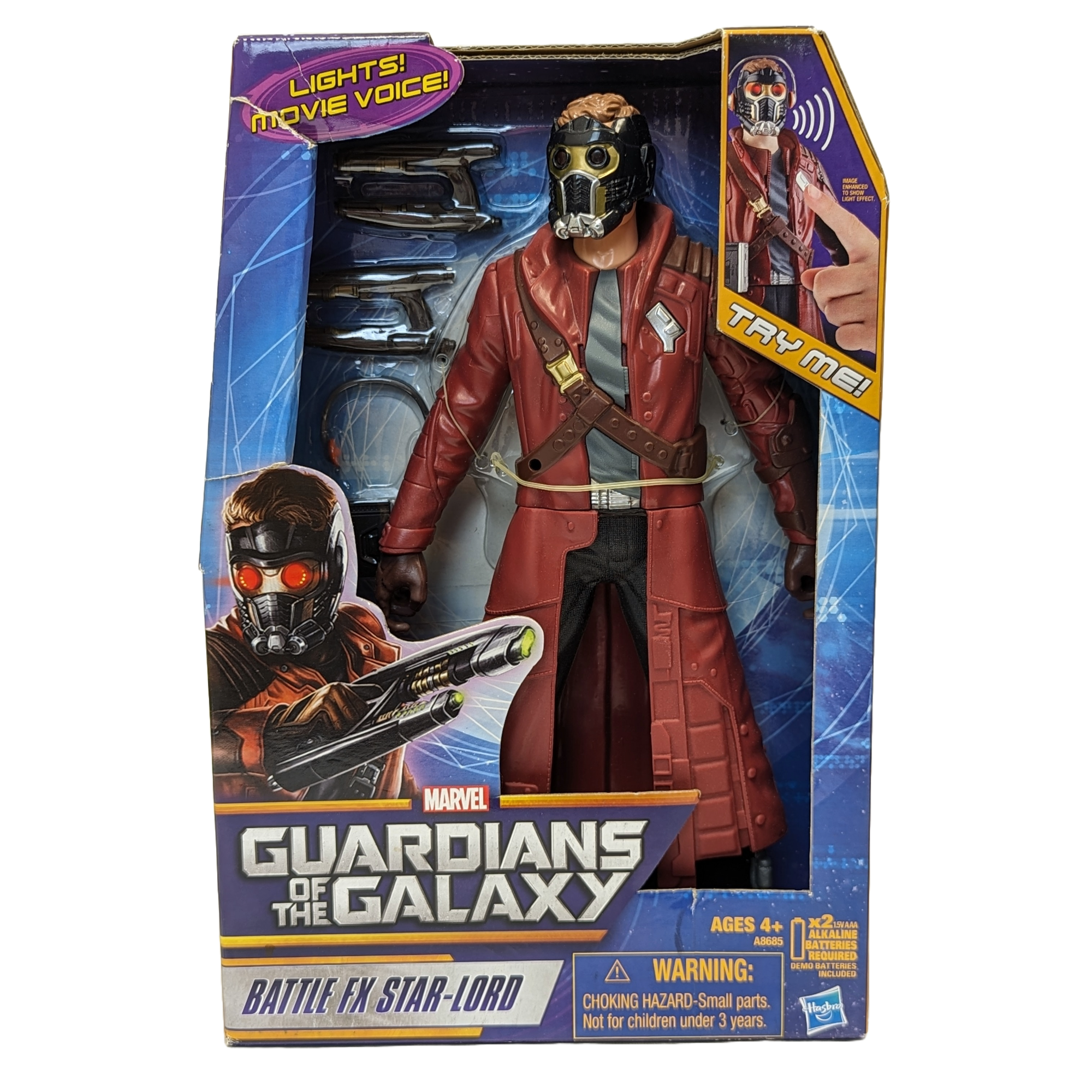 2013 HASBRO GOTG BATTLE FX STAR LORD ACTION FIGURE