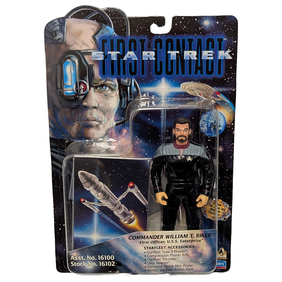 VINTAGE 1996 PLAYMATES STAR TREK FIRST CONTACT COMMANDER RIKER FIGURE