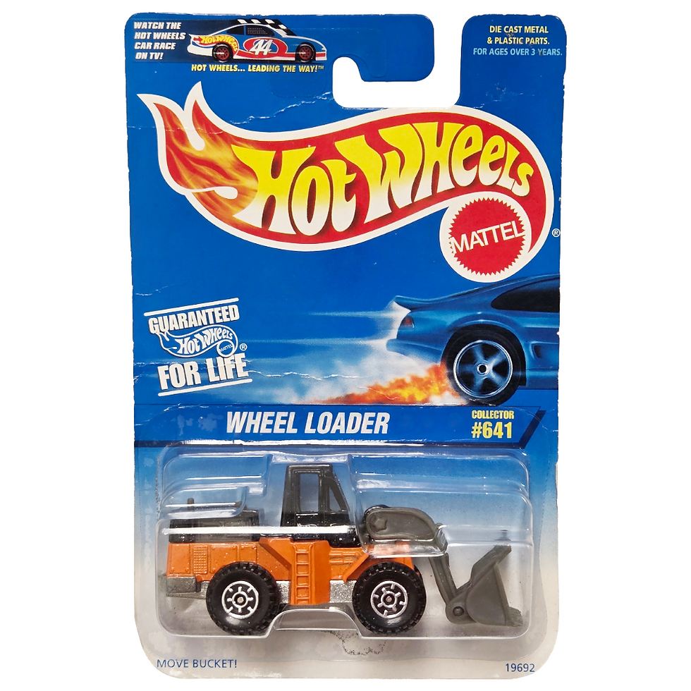 VINTAGE 1996 MATTEL HOT WHEELS WHEEL LOADER (ORANGE) DIE CAST