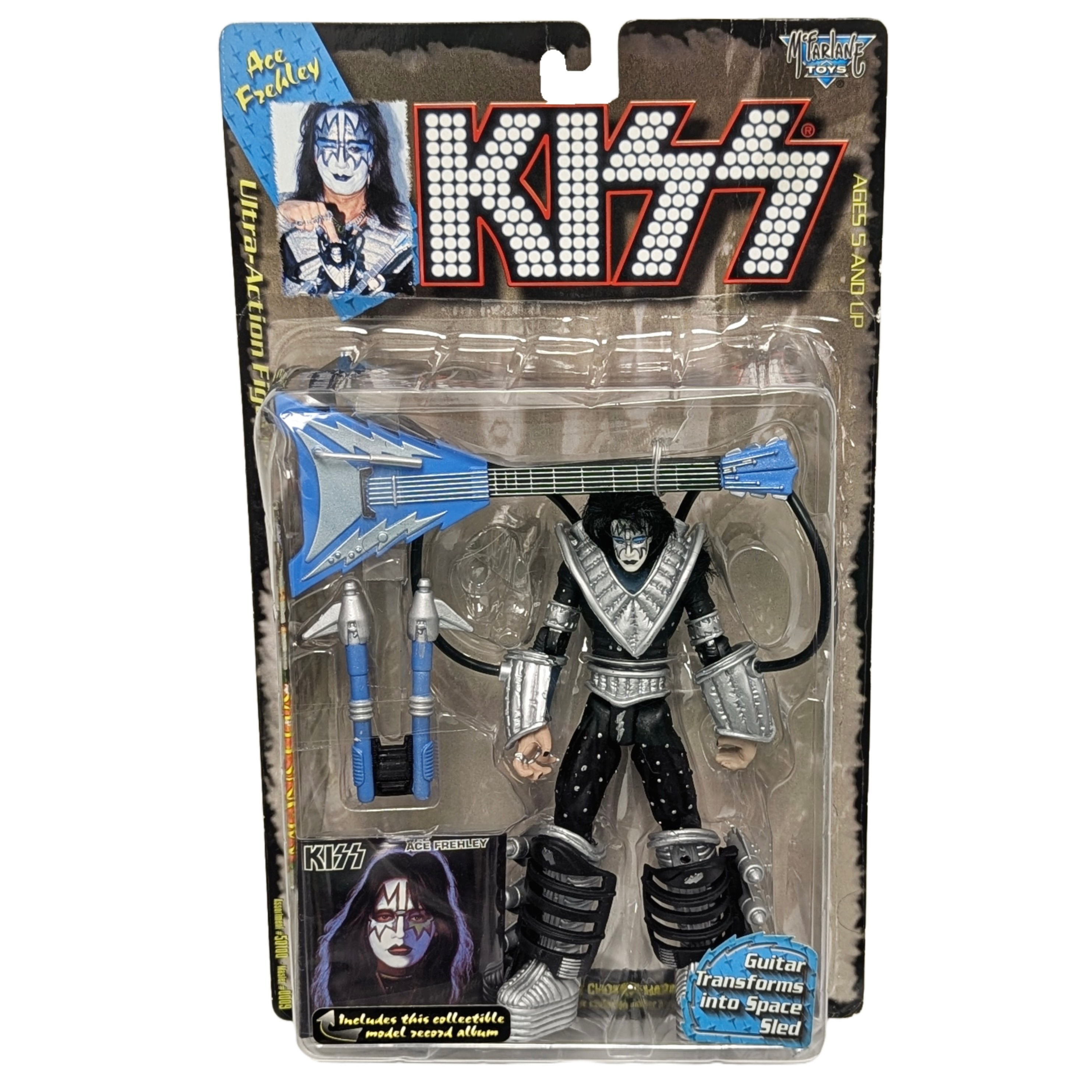 VINTAGE 1997 MCFARLANE KISS ACE FREHLEY VARIANT FIGURE CARD NOT MINT